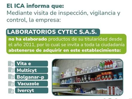 COLOMBIA: ICA alerta sobre la venta de medicamentos veterinarios sin registro y riesgos para la salud animal