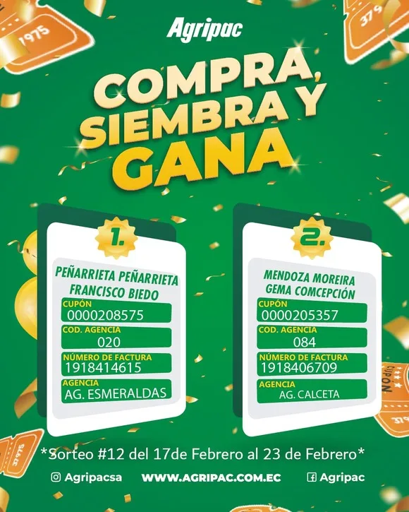 ECUADOR: Agripac Premia a Agricultores de Esmeraldas y Calceta en su 11º Sorteo Semanal de Motos