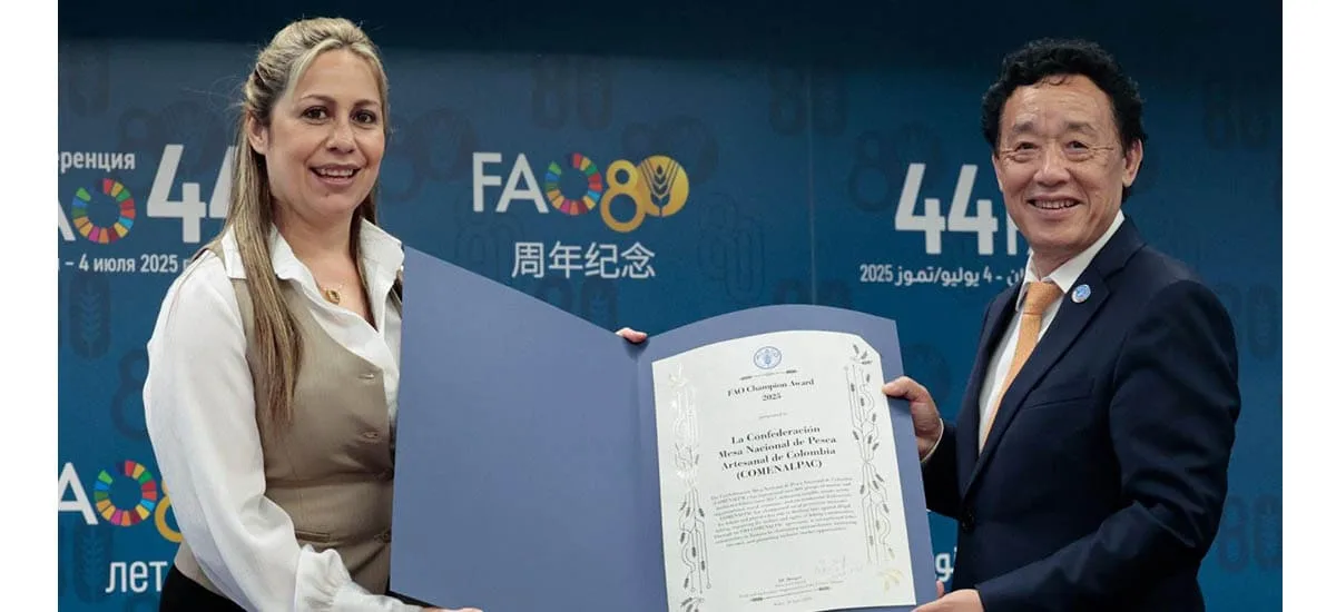 FAO honra a pescadores artesanales de Colombia con premio global