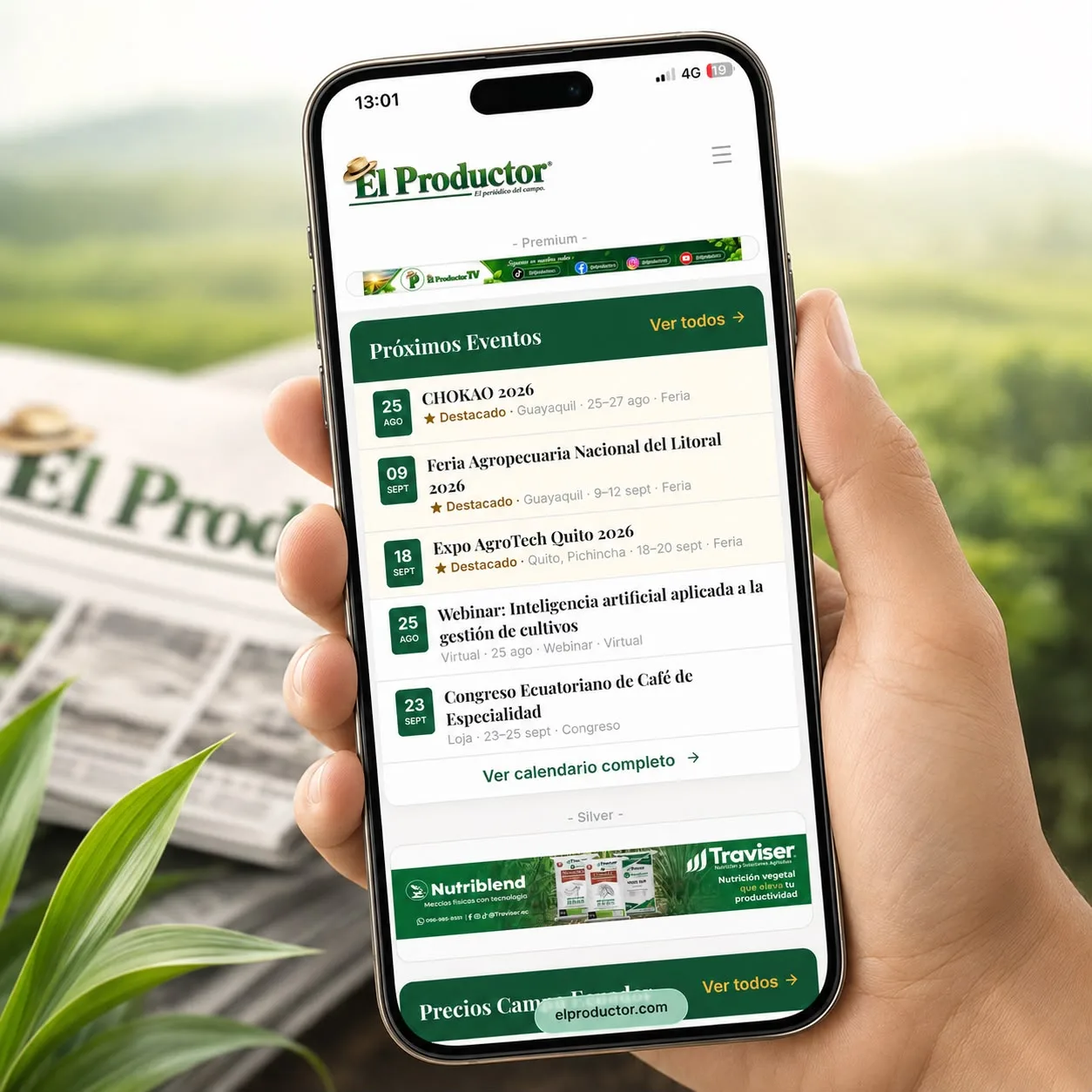 ECUADOR: El Productor, primer periódico desarrollado 100% IA